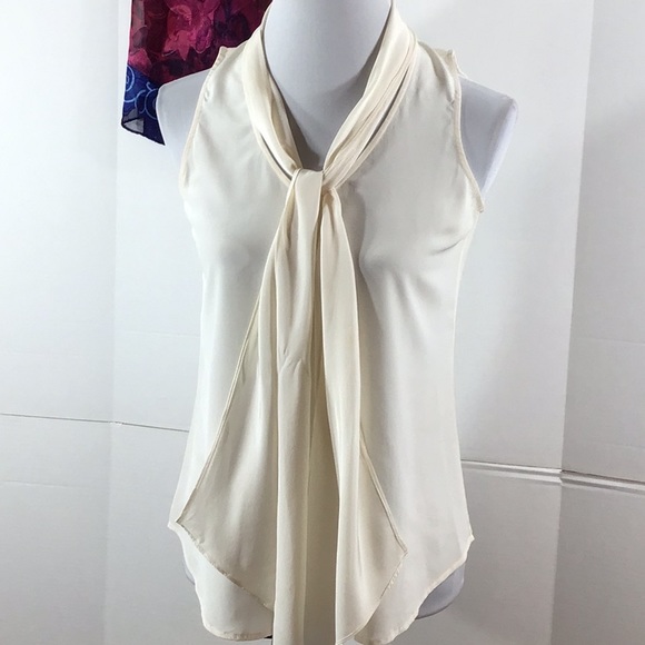 Trina Turk ivory sleeveless silk top - Picture 2 of 10